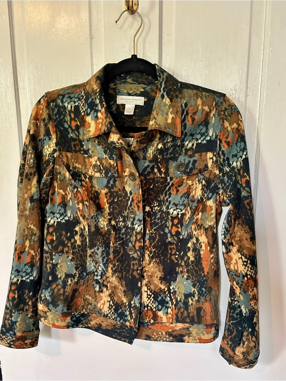 Christopher & Banks abstract boho jacket